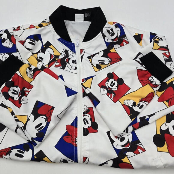 Disney Apparel Jacket Zip Up M Long Sleeve Mickey Minnie 62-2 - Picture 10 of 10
